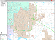 Broken Arrow  Wall Map Premium Style